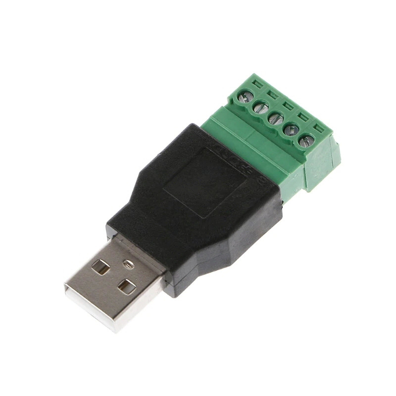 Adapterkontakt USB-A hane till skruvanslutning