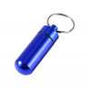 Piller- Medicin- Tablett-burk-kapsel-behållare-på nyckelring blå