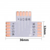 Flat LED-skarv-T 5-PIN 12mm RGBW för anslutning i klämskarv