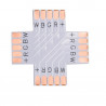 Flat LED-skarv-X 5-PIN 12mm RGBW för anslutning i klämskarv