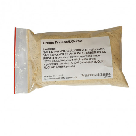 Creme Fraiche/Lök/Ost-krydda, ca 200 gram i påse (chipskrydda)
