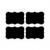 36 snygga svarta-tavlan-etiketter med 1mm vit penna