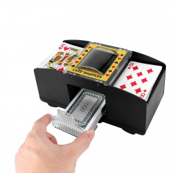 Spelkortsblandare för 1 eller 2 kortlekar, batteridrift