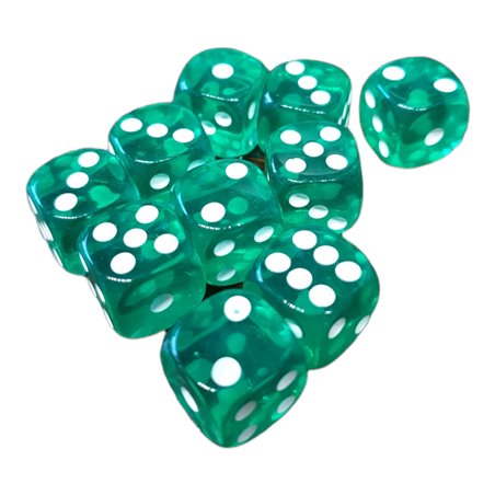 10st gröna tärningar16mm till spel sällskapsspel brädspel lättrullade