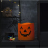 Stort Orange Halloween Blockljus med pumpaansikte och TIMER LED