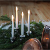 4 SMÅ söta batteri-antikljus Julgransljus m fint flimrande låga