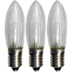 3-pack LED-lampa klassisk stil E10, 10-55volt