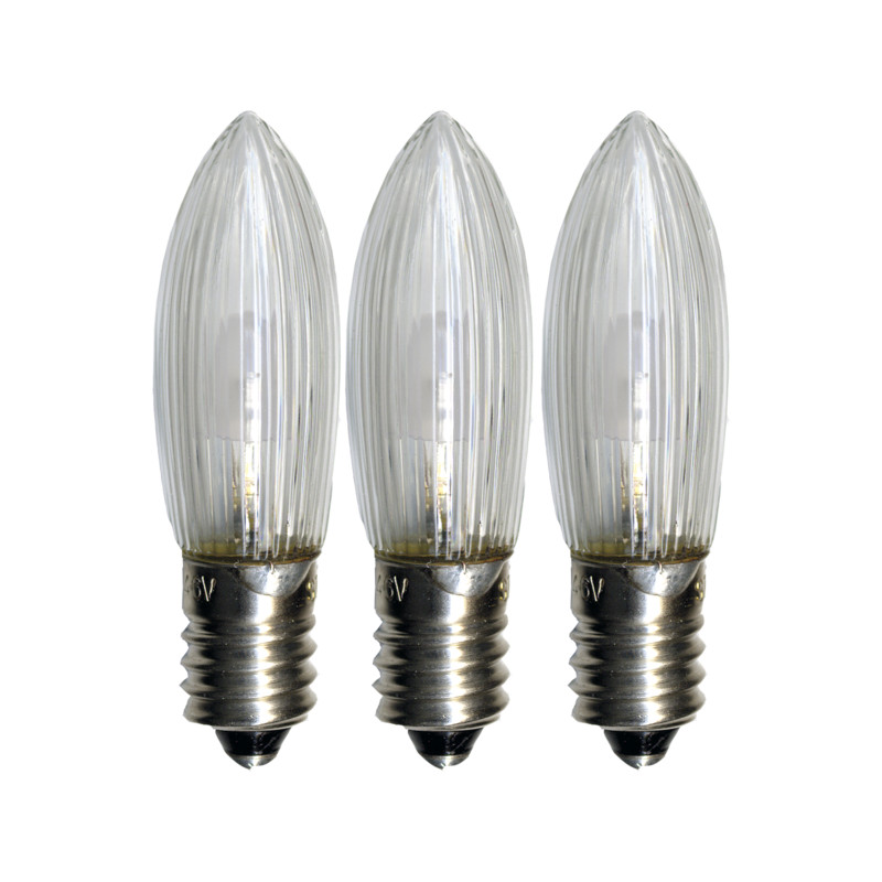 3-pack LED-lampa klassisk stil E10, 10-55volt