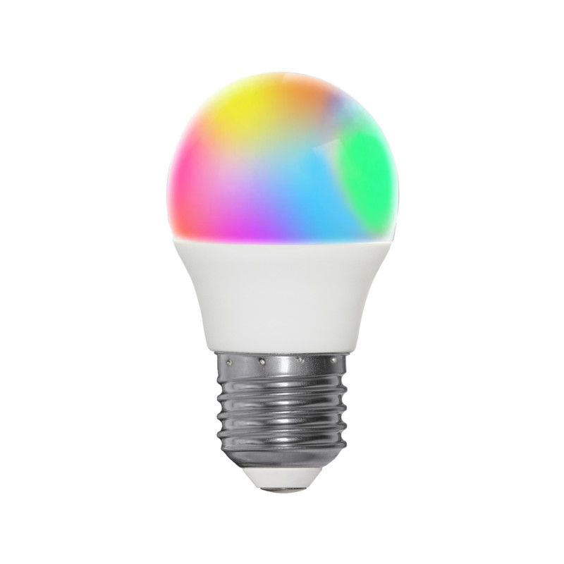 Smart RGB+W-LED-LAMPA E27 G45 Google Alexa Magic home