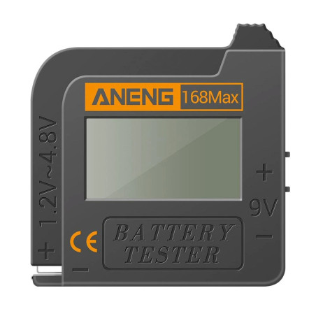 Batterimätare för Stavbatterier och Knappceller 1.2V-9V, 168MAX