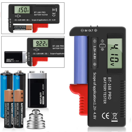 Digital Batterimätare Testare- Provare 1.2-9Volt BT-186DPRO