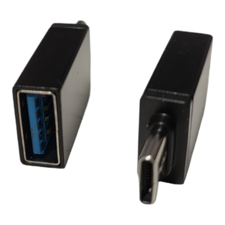 Adapterkontakt USB-A hona till USB-C hane, svart
