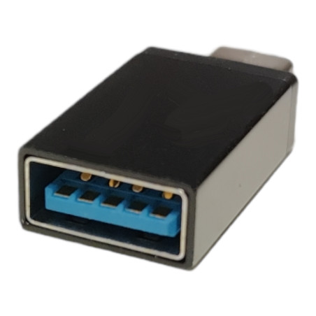 Adapterkontakt USB-A hona till USB-C hane, svart