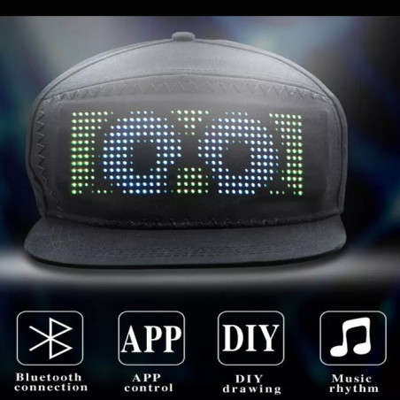 Bluetooth-LED-Display-Keps med APP - DIY - TEXT - GRAFIK