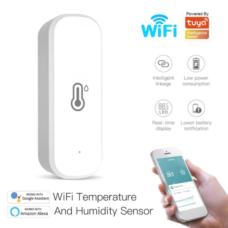 WiFi Tuya Smart termometer- och fuktighetssensor