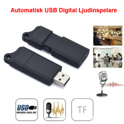 Automatisk USB Spion-Ljudinspelare Diktafon Bug