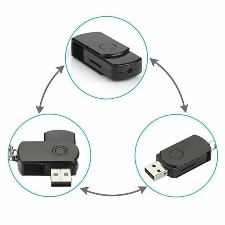 SpionVideokamera i USB-minne med 16GB minne och batteri