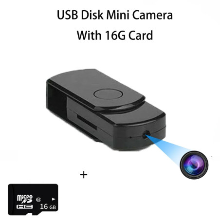SpionVideokamera i USB-minne med 16GB minne och batteri