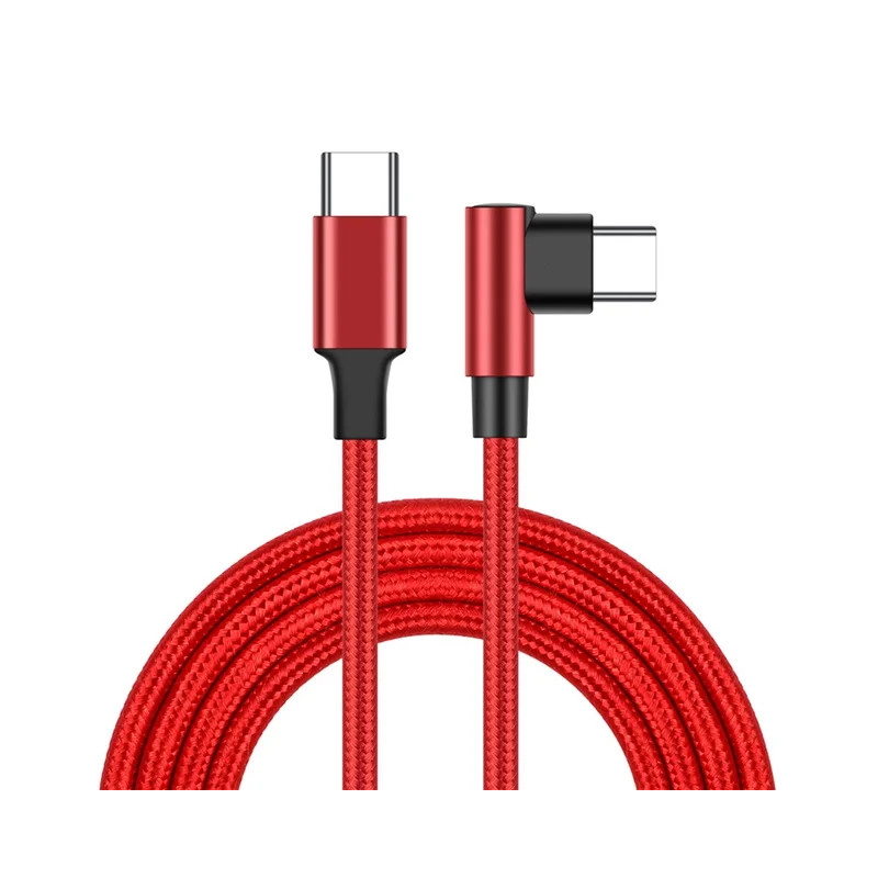 Laddkabel 60W Snabbladdning USB-C-C 1m Rak-vinklad