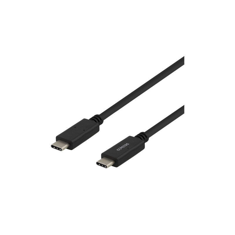 USB 2.0 kabel, Typ C - Typ C, 2m, svart