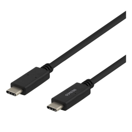 USB 2.0 kabel, Typ C - Typ C, 2m, svart