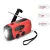 Nödradio 2000mAh Powerbank Dynamo VevRadio Solceller Ficklampa