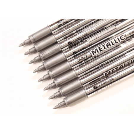 12-pack Metallic-pennor, Guldpenna eller Silverpenna