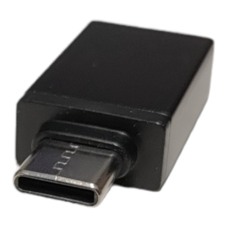Adapterkontakt USB-A hona till USB-C hane, svart