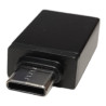 Adapterkontakt USB-A hona till USB-C hane, svart
