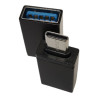 Adapterkontakt USB-A hona till USB-C hane, svart