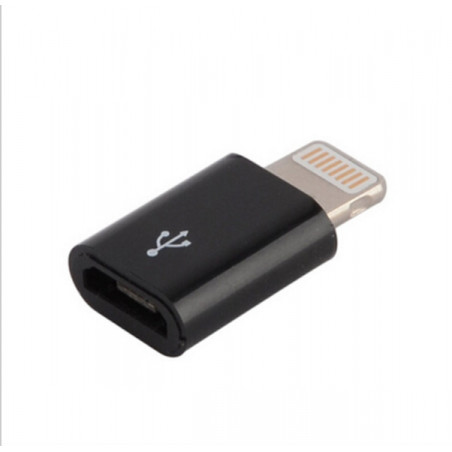 Adapterkontakt USB-Micro (hona) till Lightning (hane)