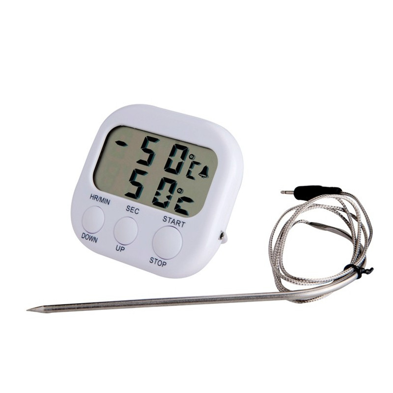 Grill- Ugn- Bak- Matlagningstermometer - 300 grader med TIMER