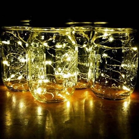 4st Ljusslingor med 20 små söta MicroLED-lampor med batteri