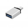 1st Adapterkontakt USB-A hona till USB-C hane, silver