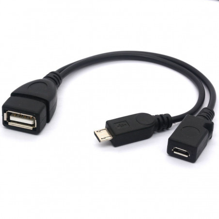 Micro USB hane till USB-A hona och micro-USB hona, OTG