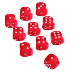 10st röda tärningar16mm till spel sällskapsspel brädspel lättrullade