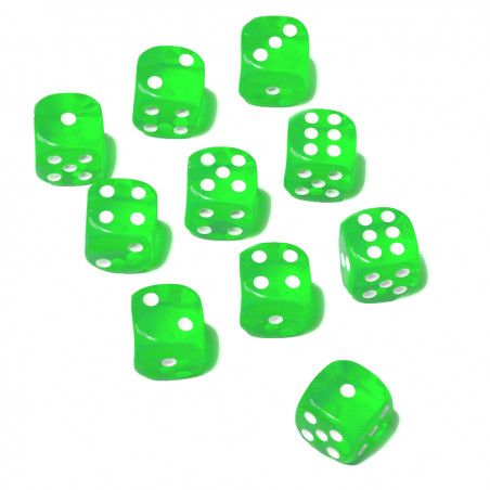 10st gröna tärningar16mm till spel sällskapsspel brädspel lättrullade