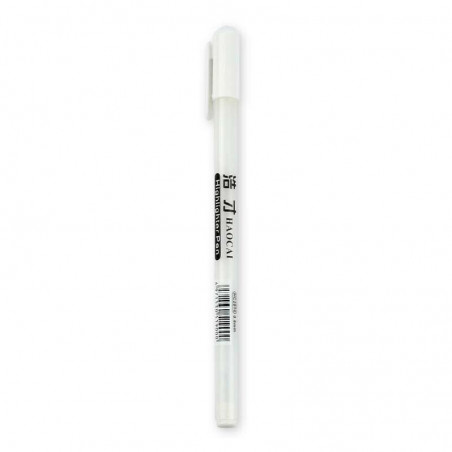 1 Vit märkpenna, blackboardpenna med 0.8mm kulspets-udd