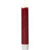 4 st Vax-LED-Antikljus, korta Röda, Flamme TIMER