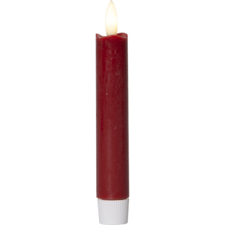 10st Vax-LED-Antikljus, korta Röda, Flamme TIMER