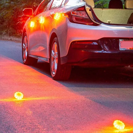 3st Magnetisk BlixtVarningsLampa med Rött blixtljus för bil mm